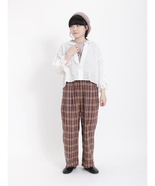 Samansa Mos2（サマンサ モスモス）の「シアーセーラーブラウス（シャツ/ブラウス・レディース・ミント/オフホワイト/ボルドー/ブラック・F）」の13枚目の写真