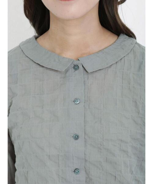 Samansa Mos2（サマンサ モスモス）の「シアーセーラーブラウス（シャツ/ブラウス・レディース・ミント/オフホワイト/ボルドー/ブラック・F）」の17枚目の写真