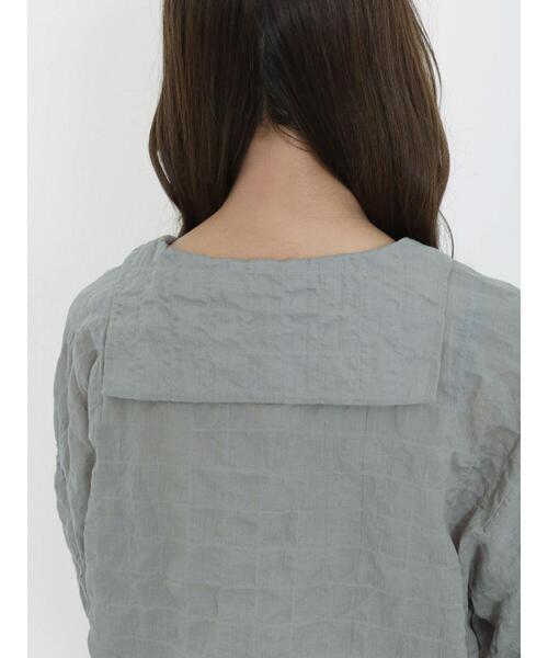 Samansa Mos2（サマンサ モスモス）の「シアーセーラーブラウス（シャツ/ブラウス・レディース・ミント/オフホワイト/ボルドー/ブラック・F）」の18枚目の写真