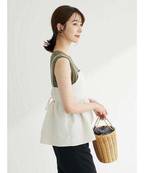 ELENCARE DUE（エレンカーレデュエ）の「・ELENCARE　DUE　フクレジャカードキャミソール（インナーウェア/肌着・レディース・ブラック/ピンク/アイボリー・FREE）」の8枚目の写真