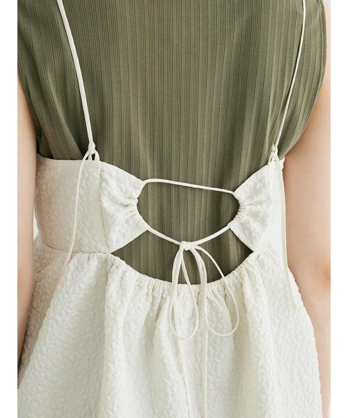 ELENCARE DUE（エレンカーレデュエ）の「・ELENCARE　DUE　フクレジャカードキャミソール（インナーウェア/肌着・レディース・ブラック/ピンク/アイボリー・FREE）」の11枚目の写真