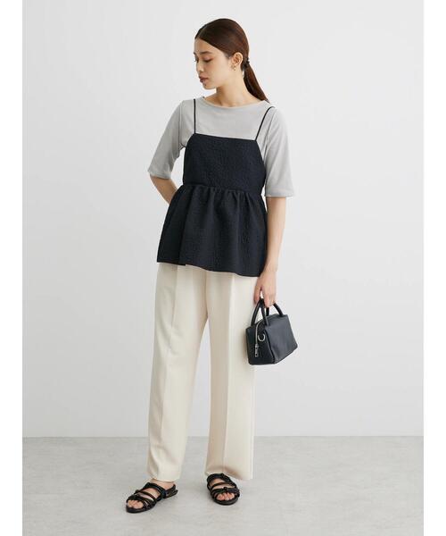 ELENCARE DUE（エレンカーレデュエ）の「・ELENCARE　DUE　フクレジャカードキャミソール（インナーウェア/肌着・レディース・ブラック/ピンク/アイボリー・FREE）」の12枚目の写真