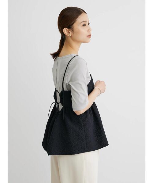 ELENCARE DUE（エレンカーレデュエ）の「・ELENCARE　DUE　フクレジャカードキャミソール（インナーウェア/肌着・レディース・ブラック/ピンク/アイボリー・FREE）」の15枚目の写真