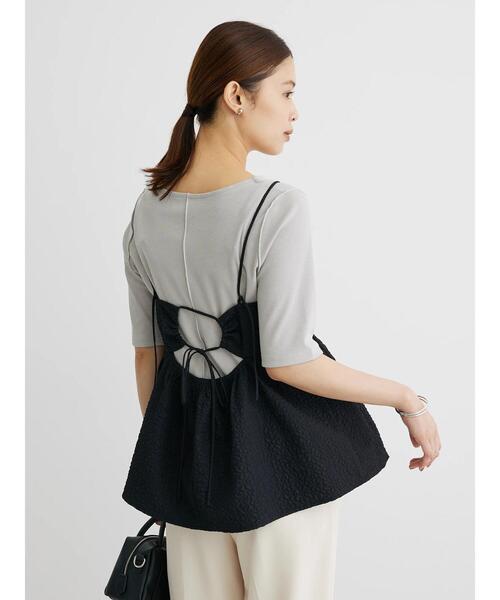 ELENCARE DUE（エレンカーレデュエ）の「・ELENCARE　DUE　フクレジャカードキャミソール（インナーウェア/肌着・レディース・ブラック/ピンク/アイボリー・FREE）」の16枚目の写真