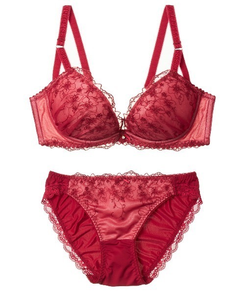 tutuanna（チュチュアンナ）の「[運命のブラ]ふっくらバストメイクブラ＆ショーツセットジェマリエール（ブラ&ショーツ・レディース・ピンク/ブラウン/ブラック/ネイビー/オリーブ/ホワイト/レッド/ラベンダー/ピンク系その他2/ブルー系その他/ライラック/ミント/シルバーグレー・B65/C80/A70/C70/E75/C65/A65/C75/D70/E80/B75/A75/D80/E65/D65/E70/B70/D75）」の13枚目の写真