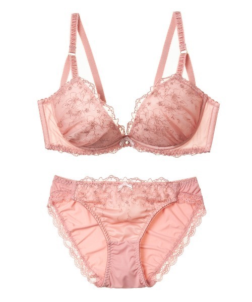 tutuanna（チュチュアンナ）の「[運命のブラ]ふっくらバストメイクブラ＆ショーツセットジェマリエール（ブラ&ショーツ・レディース・ピンク/ブラウン/ブラック/ネイビー/オリーブ/ホワイト/レッド/ラベンダー/ピンク系その他2/ブルー系その他/ライラック/ミント/シルバーグレー・B65/C80/A70/C70/E75/C65/A65/C75/D70/E80/B75/A75/D80/E65/D65/E70/B70/D75）」の14枚目の写真