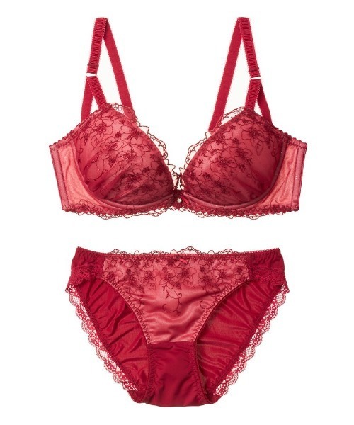 tutuanna（チュチュアンナ）の「[運命のブラ]ふっくらバストメイクブラ＆ショーツセットジェマリエール（ブラ&ショーツ・レディース・ピンク/ブラウン/ブラック/ネイビー/オリーブ/ホワイト/レッド/ラベンダー/ピンク系その他2/ブルー系その他/ライラック/ミント/シルバーグレー・B65/C80/A70/C70/E75/C65/A65/C75/D70/E80/B75/A75/D80/E65/D65/E70/B70/D75）」の21枚目の写真