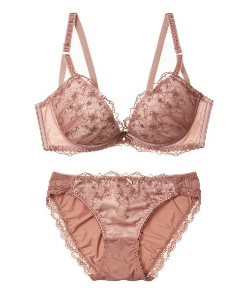 tutuanna（チュチュアンナ）の「[運命のブラ]ふっくらバストメイクブラ＆ショーツセットジェマリエール（ブラ&ショーツ・レディース・ピンク/ブラウン/ブラック/ネイビー/オリーブ/ホワイト/レッド/ラベンダー/ピンク系その他2/ブルー系その他/ライラック/ミント/シルバーグレー・B65/C80/A70/C70/E75/C65/A65/C75/D70/E80/B75/A75/D80/E65/D65/E70/B70/D75）」の19枚目の写真