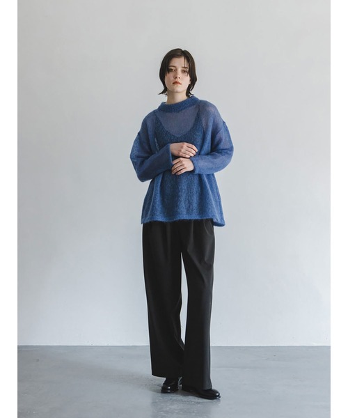 enchainement(アンシェヌマン)の「Mohair Pullover(ニット/セーター・レディース・チャコールグレー/ライトグレー/ブルー・フリー)」の10枚目の写真