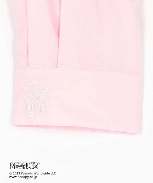 179/WG（イチナナキュウダブルジー）の「【PEANUTS】スヌーピーイラストシャツ（シャツ/ブラウス・レディース・ブルー/ピンク/オフホワイト・MEDIUM）」の11枚目の写真