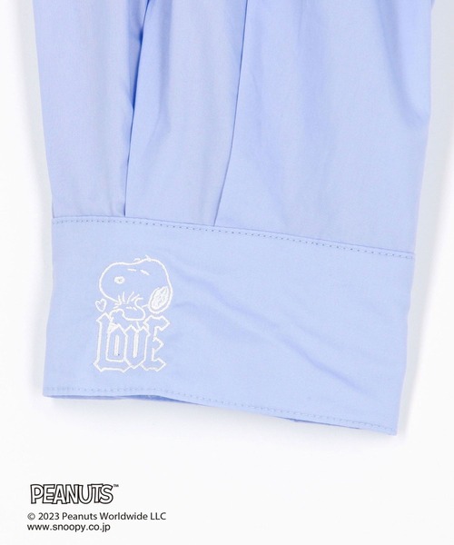 179/WG（イチナナキュウダブルジー）の「【PEANUTS】スヌーピーイラストシャツ（シャツ/ブラウス・レディース・ブルー/ピンク/オフホワイト・MEDIUM）」の13枚目の写真