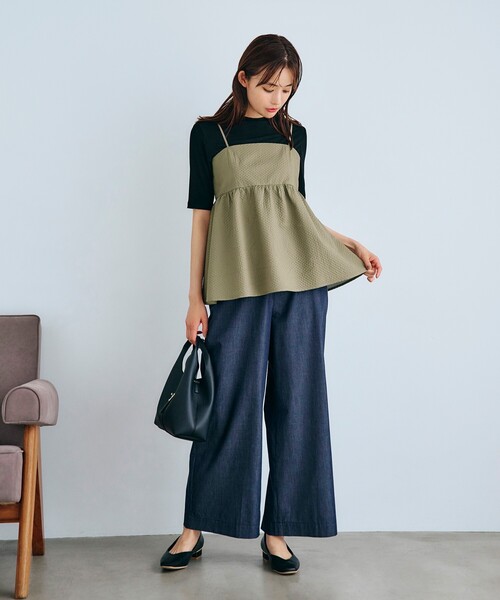 grove（グローブ）の「◆今年マストトレンド！ふくれキャミソールとインナーのSET（その他トップス・レディース・カーキ/こしょう色系/ブラック/カーキ系5/イエロー・02/05/01/03/04）」の14枚目の写真