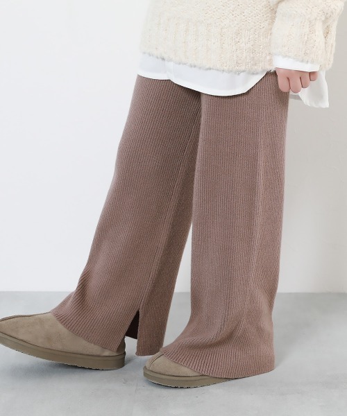 devirock（デビロック）の「洗える チクチクしない素肌ニット リブニット フレアパンツ（その他パンツ・キッズ・ダークグリーン/ブラック/グレー系/オフホワイト/ダークブラウン/チャコール/ピンク系その他2/イエロー系1・90cm/100cm/150cm/120cm/160cm/110cm/130cm/140cm）」の8枚目の写真