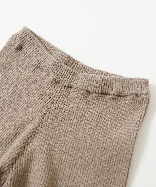devirock（デビロック）の「洗える チクチクしない素肌ニット リブニット フレアパンツ（その他パンツ・キッズ・ダークグリーン/ブラック/グレー系/オフホワイト/ダークブラウン/チャコール/ピンク系その他2/イエロー系1・90cm/100cm/150cm/120cm/160cm/110cm/130cm/140cm）」の9枚目の写真