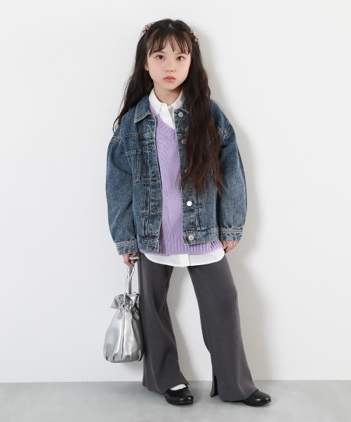 【人気完売・極美品】パステル・ドクシタニ ニット フレア パンツ 1 セール】洗える チクチクしない素肌ニット リブニット フレア