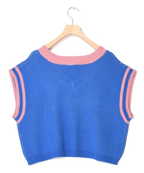 Alley by w closet（アリーバイダブルクローゼット）の「【Alley】ロゴニットベスト（ベスト・レディース・ブルー/ボルドー・FREE）」の22枚目の写真