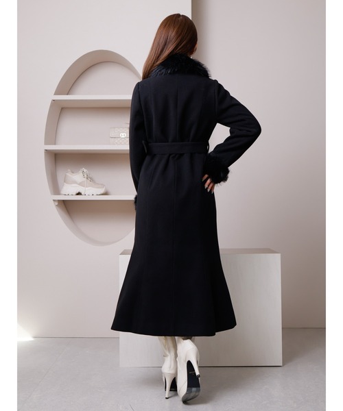 LIPSERVICE（リップサービス）の「ファーカラーマーメイドトレンチコート（トレンチコート・レディース・ブラック/アイボリー・S/M）」の12枚目の写真