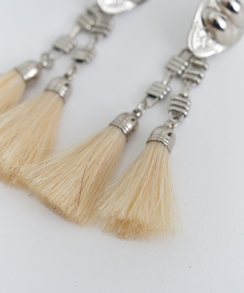 【TOGA PULLA/トーガプルラ】Metal chain fringe earrings/メタルチェーンフリンジイヤリング