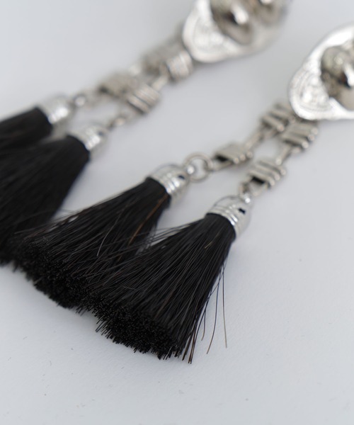 【TOGA PULLA/トーガプルラ】Metal chain fringe earrings/メタルチェーンフリンジイヤリング