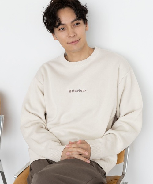 LAKOLE（ラコレ）の「スウェットライクワンポイントプルオーバー / 904016（スウェット・メンズ・オフホワイト/ブルー/ライトブラウン/ライトグレー・LARGE/MEDIUM/X-LARGE）」の2枚目の写真