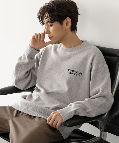 LAKOLE（ラコレ）の「スウェットライクワンポイントプルオーバー / 904016（スウェット・メンズ・オフホワイト/ブルー/ライトブラウン/ライトグレー・LARGE/MEDIUM/X-LARGE）」の3枚目の写真