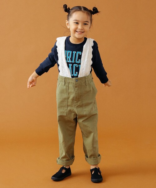 GO TO HOLLYWOOD(ゴートゥーハリウッド)の「GO TO HOLLYWOOD × B:MING by BEAMS / 別注 サスペンダー付き ヘリンボーン パンツ(100~150cm)(その他パンツ・キッズ・オリーブ/ベージュ・L/S/M)」の10枚目の写真