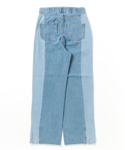 NAVY(ネイビー)の「GOOD STYLE JEANS 切替セミワイドパンツ(デニムパンツ・レディース・チャコール/ブルー・S/L/M)」の7枚目の写真