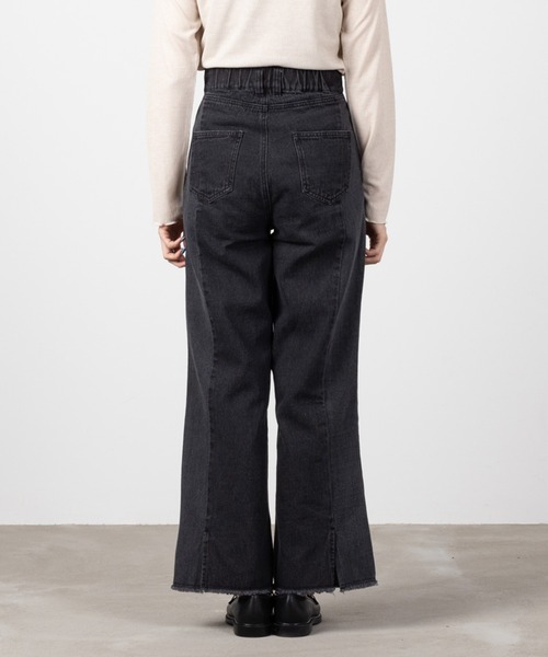 NAVY(ネイビー)の「GOOD STYLE JEANS 切替セミワイドパンツ(デニムパンツ・レディース・チャコール/ブルー・S/L/M)」の5枚目の写真