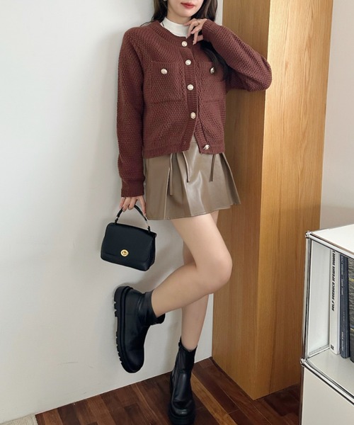 セール】金ボタン ニット カーディガン（カーディガン/ボレロ）｜Ada