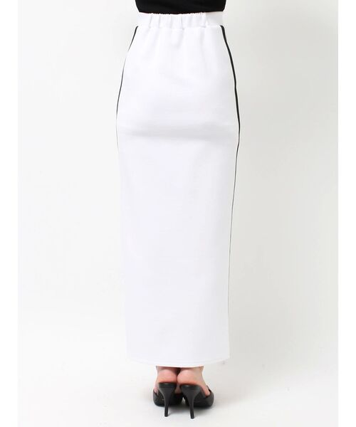 GYDA（ジェイダ）の「サイドラインディープスリットタイトSK（スカート・レディース・ブラック/オフホワイト・FREE）」の13枚目の写真