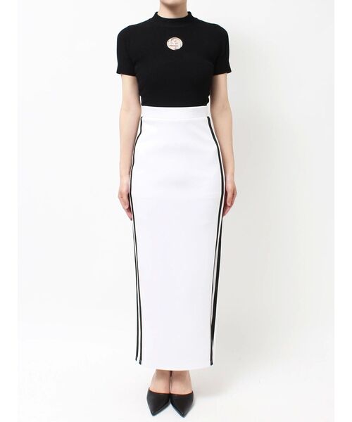 GYDA（ジェイダ）の「サイドラインディープスリットタイトSK（スカート・レディース・ブラック/オフホワイト・FREE）」の17枚目の写真