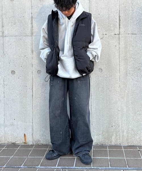   Jeans ダウンベスト M クリーム ダウンベスト ユニセックス ストリート トレンド 韓国 M~5XL