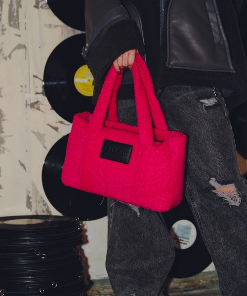 GAB GAB（ガブガブ）の「ボアバッグ（ハンドバッグ・レディース・チャコールグレー/ベージュ/ピンク/ブルー・FREE）」の5枚目の写真