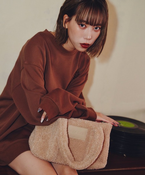 GAB GAB（ガブガブ）の「ボアバッグ（ハンドバッグ・レディース・チャコールグレー/ベージュ/ピンク/ブルー・FREE）」の11枚目の写真