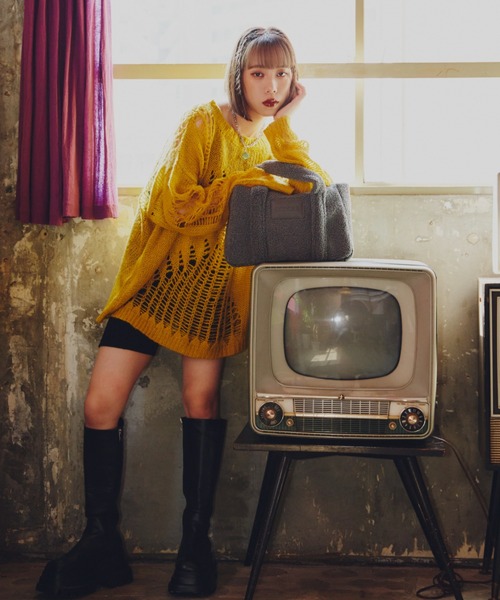 GAB GAB（ガブガブ）の「ボアバッグ（ハンドバッグ・レディース・チャコールグレー/ベージュ/ピンク/ブルー・FREE）」の19枚目の写真