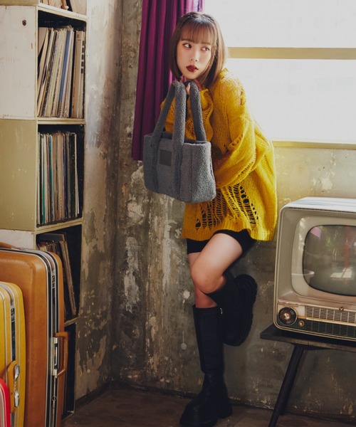 GAB GAB（ガブガブ）の「ボアバッグ（ハンドバッグ・レディース・チャコールグレー/ベージュ/ピンク/ブルー・FREE）」の20枚目の写真