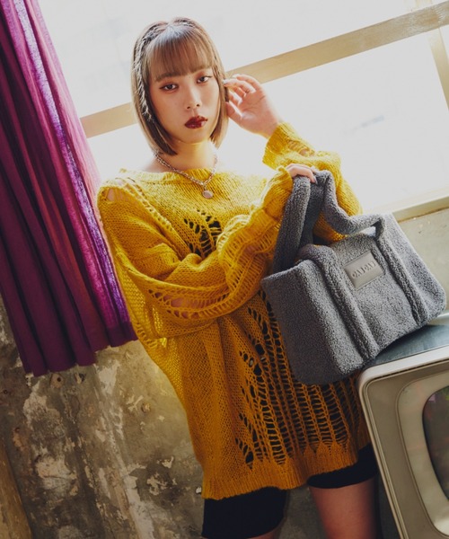 GAB GAB（ガブガブ）の「ボアバッグ（ハンドバッグ・レディース・チャコールグレー/ベージュ/ピンク/ブルー・FREE）」の21枚目の写真