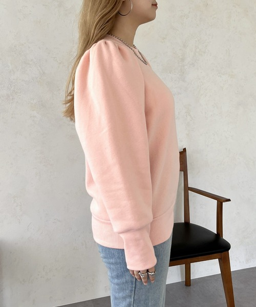 prose verse（プロズヴェール）の「ボリュームスリーブ裏起毛スウェット（スウェット・レディース・グレー/ブラック/オフホワイト/ピンク・ﾌﾘ-）」の19枚目の写真