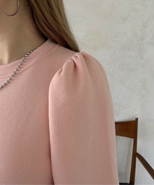 prose verse（プロズヴェール）の「ボリュームスリーブ裏起毛スウェット（スウェット・レディース・グレー/ブラック/オフホワイト/ピンク・ﾌﾘ-）」の22枚目の写真