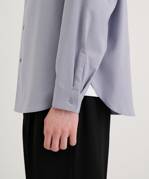 CITY TOKYO（シティトウキョウ）の「リラックスオーバーサイズシャツ〈バンドカラー〉（シャツ/ブラウス・メンズ・サックスブルー/ブラック/アイボリー/ホワイト・3/1/2）」の13枚目の写真