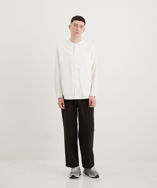 CITY TOKYO（シティトウキョウ）の「リラックスオーバーサイズシャツ〈バンドカラー〉（シャツ/ブラウス・メンズ・サックスブルー/ブラック/アイボリー/ホワイト・3/1/2）」の17枚目の写真