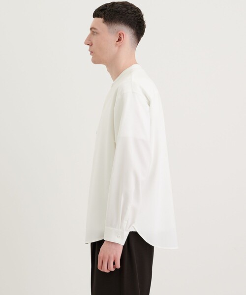 CITY TOKYO（シティトウキョウ）の「リラックスオーバーサイズシャツ〈バンドカラー〉（シャツ/ブラウス・メンズ・サックスブルー/ブラック/アイボリー/ホワイト・3/1/2）」の21枚目の写真