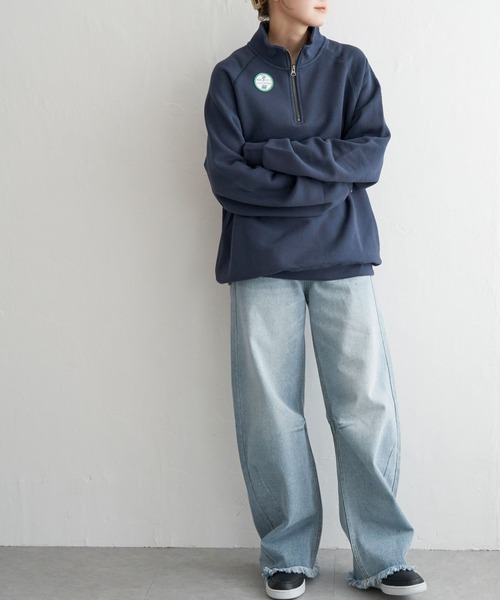 DISCUS ATHLETIC（ディスカス　アスレチック）の「DISCUS ATHLETIC ハーフジップスウェット（スウェット・レディース・ネイビー/ブラック/グレー系その他・M/L/LL）」の16枚目の写真