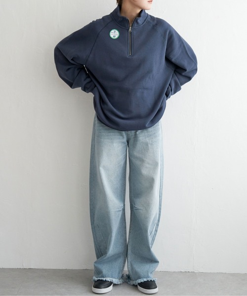 DISCUS ATHLETIC（ディスカス　アスレチック）の「DISCUS ATHLETIC ハーフジップスウェット（スウェット・レディース・ネイビー/ブラック/グレー系その他・M/L/LL）」の17枚目の写真