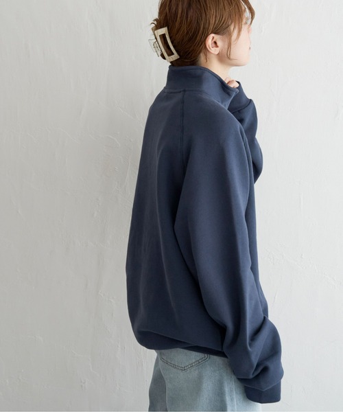 DISCUS ATHLETIC（ディスカス　アスレチック）の「DISCUS ATHLETIC ハーフジップスウェット（スウェット・レディース・ネイビー/ブラック/グレー系その他・M/L/LL）」の15枚目の写真