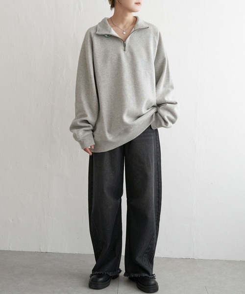 DISCUS ATHLETIC（ディスカス　アスレチック）の「DISCUS ATHLETIC ハーフジップスウェット（スウェット・レディース・ネイビー/ブラック/グレー系その他・M/L/LL）」の19枚目の写真