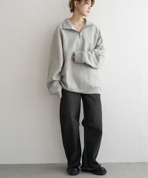 DISCUS ATHLETIC（ディスカス　アスレチック）の「DISCUS ATHLETIC ハーフジップスウェット（スウェット・レディース・ネイビー/ブラック/グレー系その他・M/L/LL）」の20枚目の写真