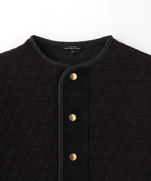 green label relaxing（グリーンレーベルリラクシング）の「TJ キルトジャカード パイピング カーディガン 100cm-130cm（カーディガン/ボレロ・キッズ・モカ/ブラック・110cm/120cm/130cm/100cm）」の9枚目の写真