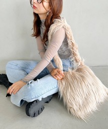 un+frame | feather big shoulder bag/フェザーヤーンビッグショルダーバッグ(ショルダーバッグ)
