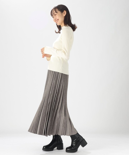 niko and...（ニコアンド）の「配色ステッチリブニットプルオーバー（ニット/セーター・レディース・オレンジ/ネイビー/ブラック/セージグリーン/オフホワイト/ホワイト・MEDIUM/LARGE）」の21枚目の写真